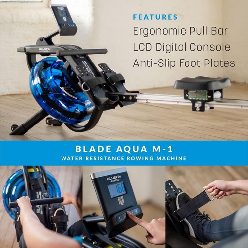 Rowing machine blade - blade, aqua